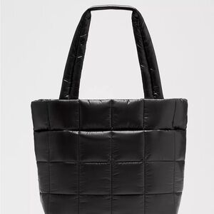 lululemon athletica Black Quilted Tote Bag